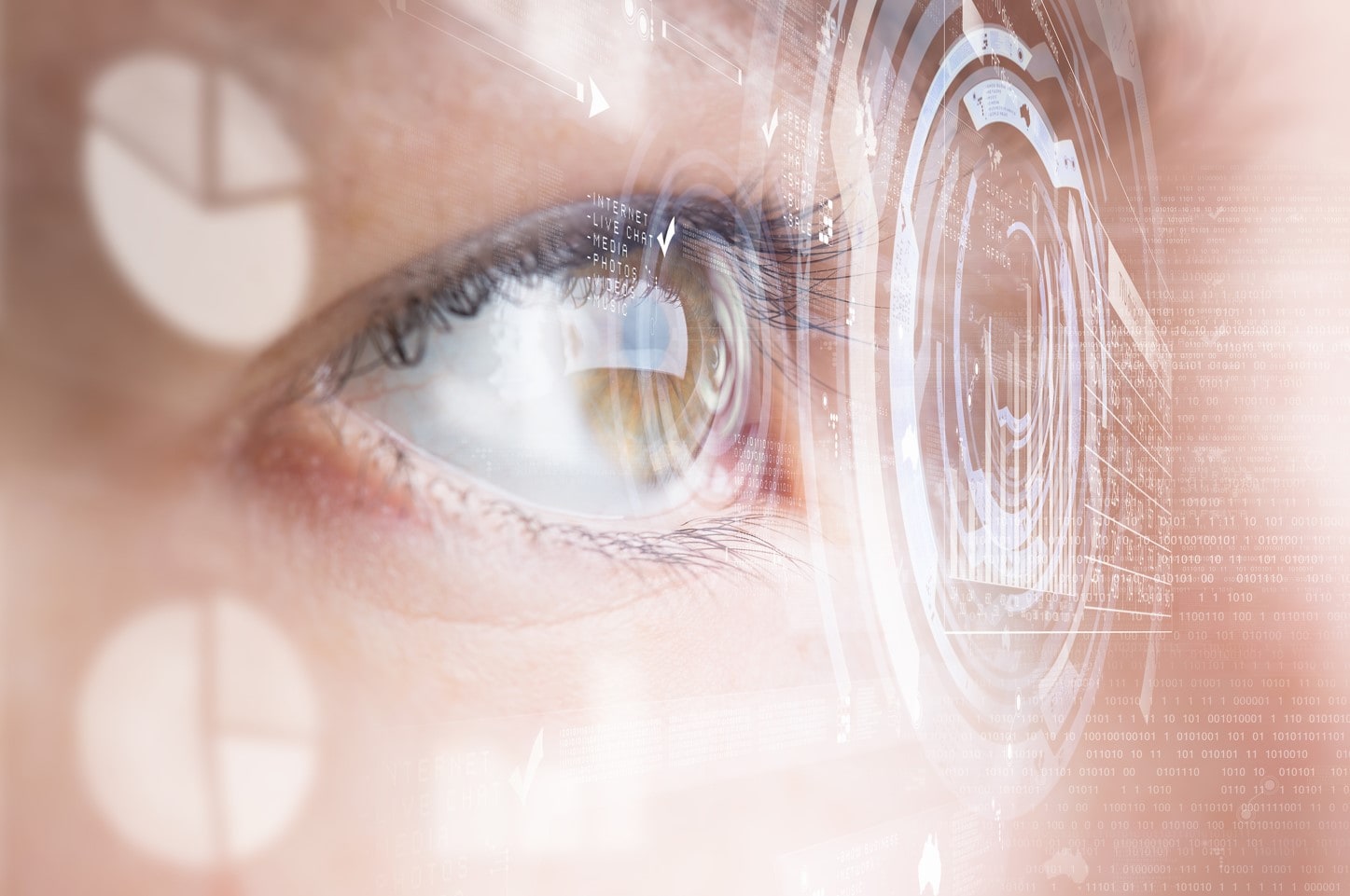 Auge mit graphischen Linien