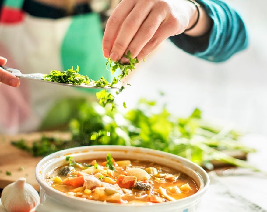 VisusVital Kürbissuppe mit Lachs