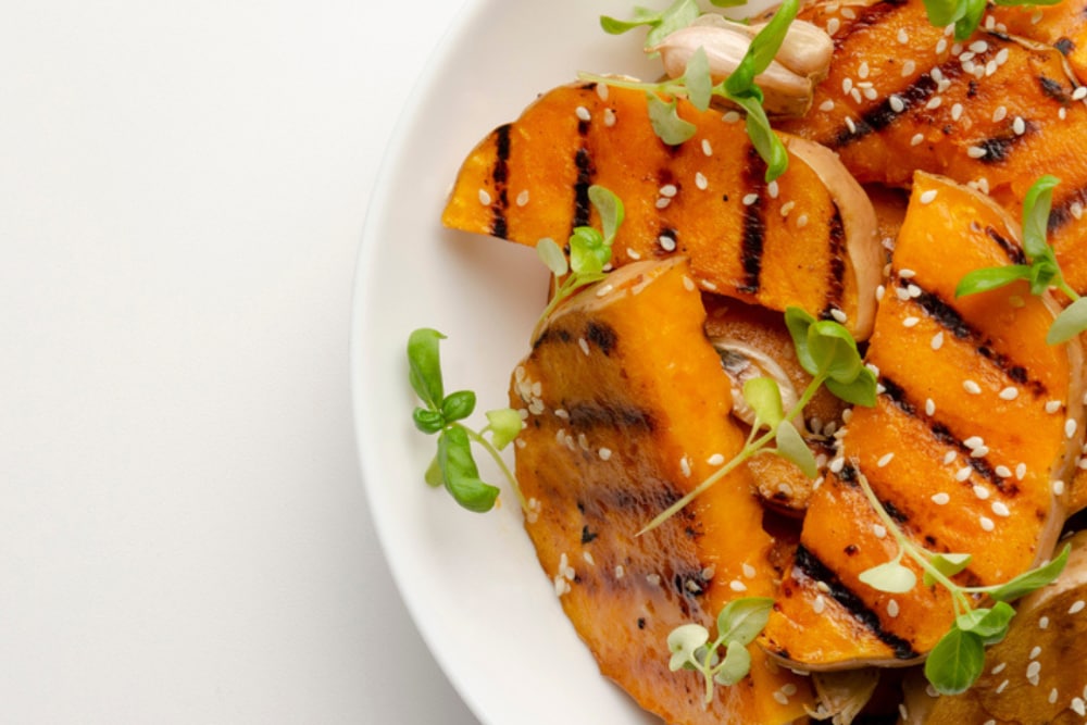 VisusVital Süßkartoffel und Polenta vom Grill