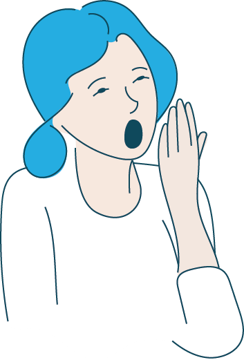 Tipps & Tricks: Grafik einer Frau, die gähnt