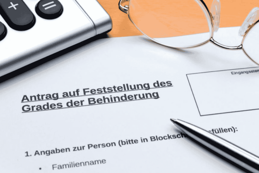 Antrag auf Feststellung des Grades der Behinderung 