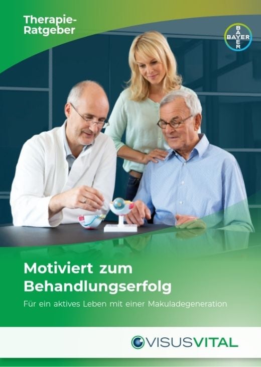 Cover VisusVital Broschüre Motivation und Behandlungserfolg bei Makulaerkrankung 520x730px