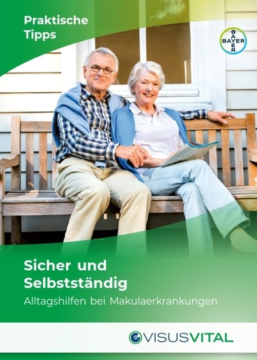 Cover VisusVital Broschüre Sicher & selbstständig bei Makulaerkrankung 520x730px